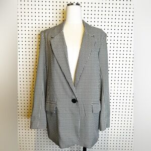 BB Dakota by Steve Madden | The Persona‎ Blazer, Gingham Plaid Longline Sz. M